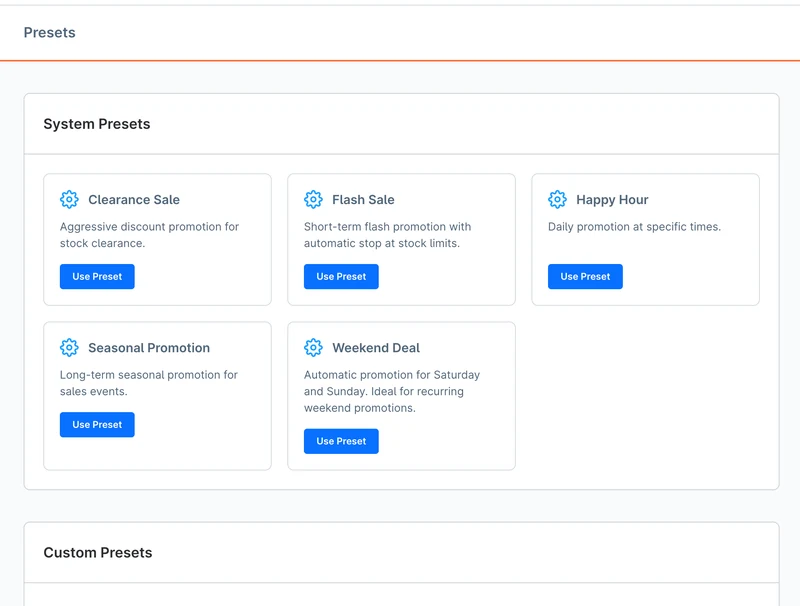 PromoPilot Dashboard mit KPIs für aktive Shopware-Promotions